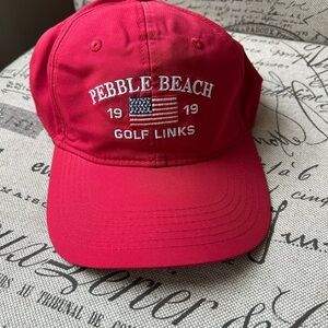 Pebble Beach Red Golf Cap